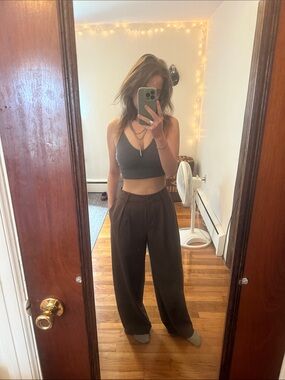 Pleated High-Rise Office-Style Dress Pants - Small / 4-6